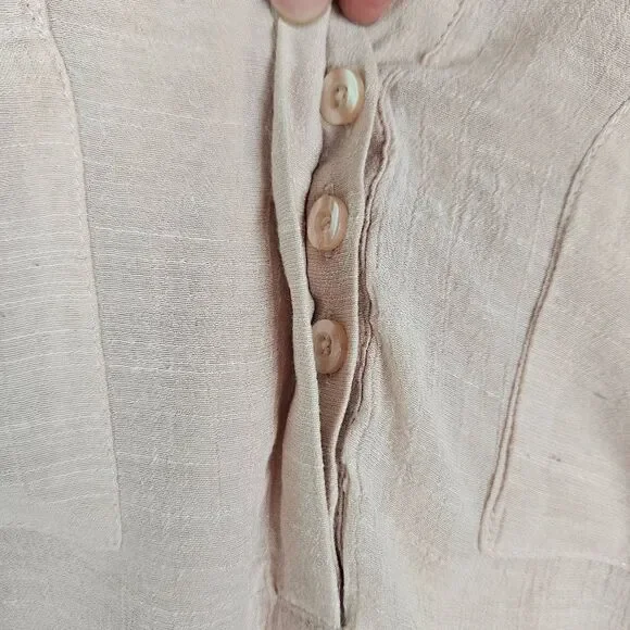 TORRID Harper Blush Pink Sleeveless Pocket Button Pullover Lightweight Top 0 - Picture 7 of 9